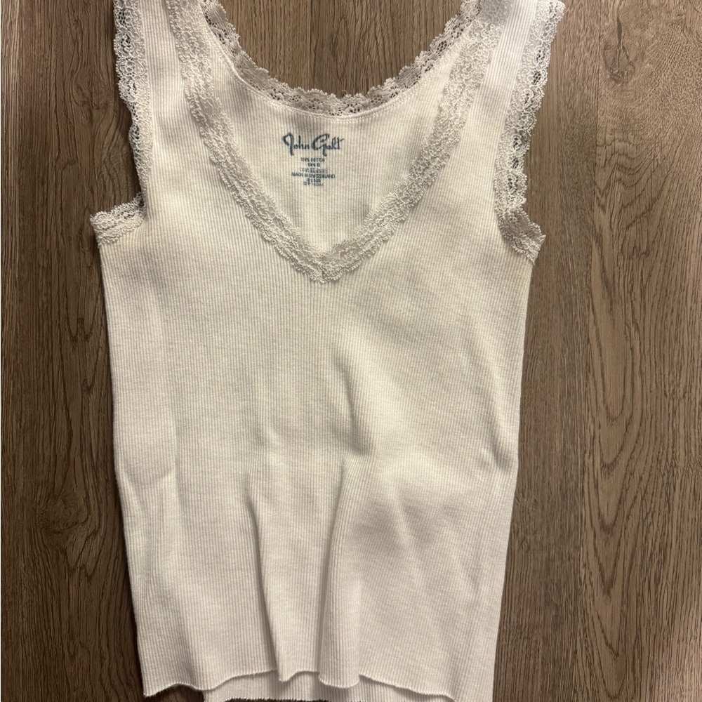 Brandy Melville Cream Lace-Trim Camisole